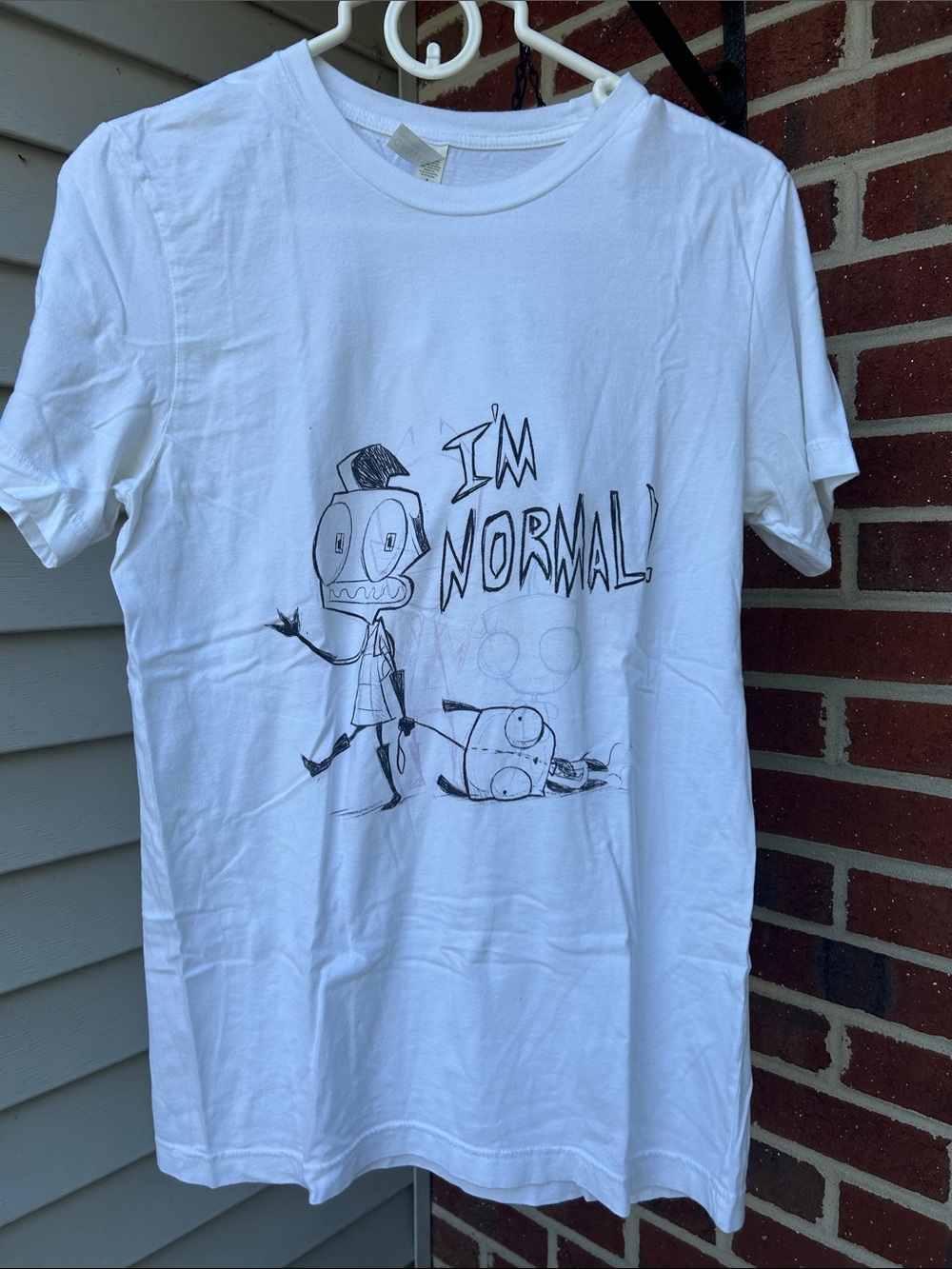 Invader Zim Graphic Tee with "I'm Normal" Illustration